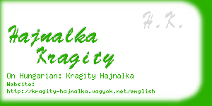 hajnalka kragity business card